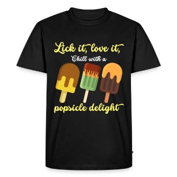 Glace d’été Popsicle Drôle Crème Glacée Plage Pool Party - T-shirt Premium bio Homme - noir - Devant - Nico (187cm)