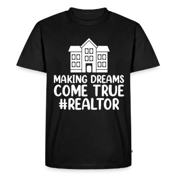 Agents immobiliers Agents immobiliers - T-shirt Premium bio Homme - noir - Devant - Nico (187cm)