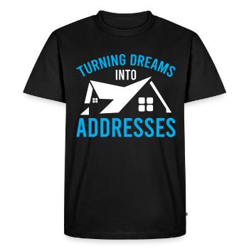 Agents immobiliers Agents immobiliers - T-shirt Premium bio Homme - noir - Devant - Nico (187cm)