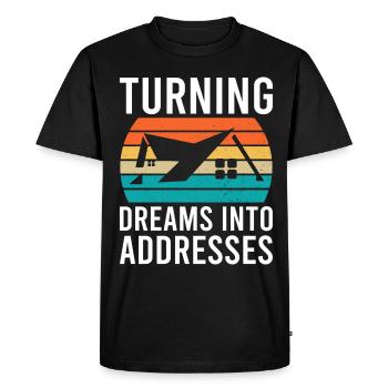 Agents immobiliers Agents immobiliers - T-shirt Premium bio Homme - noir - Devant - Nico (187cm)
