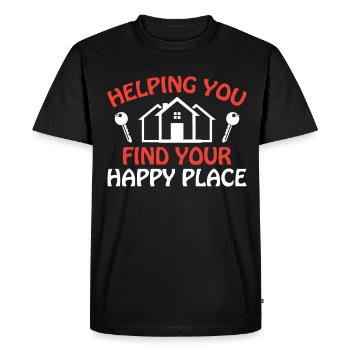 Agents immobiliers Agents immobiliers - T-shirt Premium bio Homme - noir - Devant - Nico (187cm)