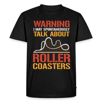 Piste de montagnes russes Roller Coaster Lovers Völker - T-shirt Premium bio Homme - noir - Devant - Nico (187cm)