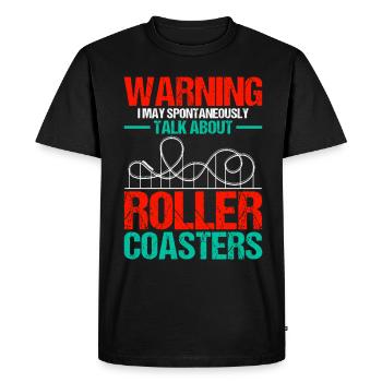 Piste de montagnes russes Roller Coaster Lovers Völker - T-shirt Premium bio Homme - noir - Devant - Nico (187cm)