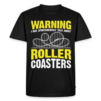 Piste de montagnes russes Roller Coaster Lovers Völker - T-shirt Premium bio Homme - noir - Devant - Nico (187cm)