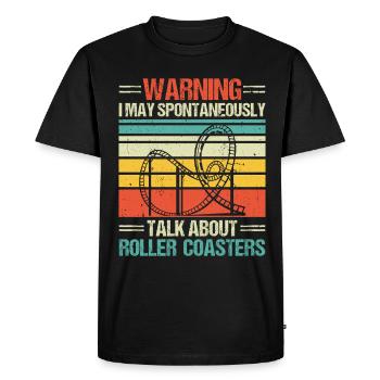 Piste de montagnes russes Roller Coaster Lovers Völker - T-shirt Premium bio Homme - noir - Devant - Nico (187cm)