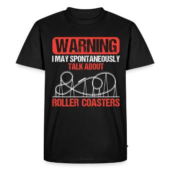 Piste de montagnes russes Roller Coaster Lovers Völker - T-shirt Premium bio Homme - noir - Devant - Nico (187cm)