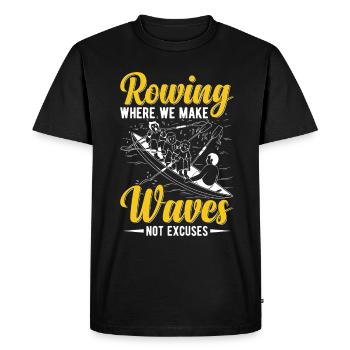 Équipe d’aviron pour le barreur Lover Coastal Rowing - T-shirt Premium bio Homme - noir - Devant - Nico (187cm)