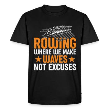 Équipe d’aviron pour le barreur Lover Coastal Rowing - T-shirt Premium bio Homme - noir - Devant - Nico (187cm)