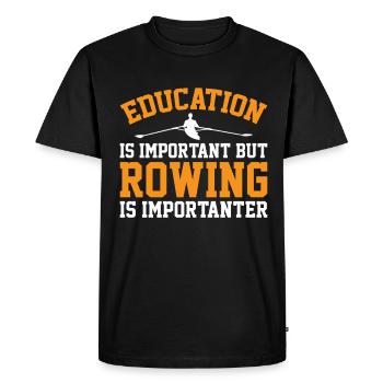 Équipe d’aviron pour le barreur Lover Coastal Rowing - T-shirt Premium bio Homme - noir - Devant - Nico (187cm)
