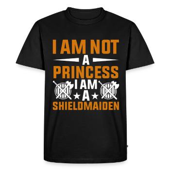 Shieldmaiden Lagertha Guerrière germanique - T-shirt Premium bio Homme - noir - Devant - Nico (187cm)
