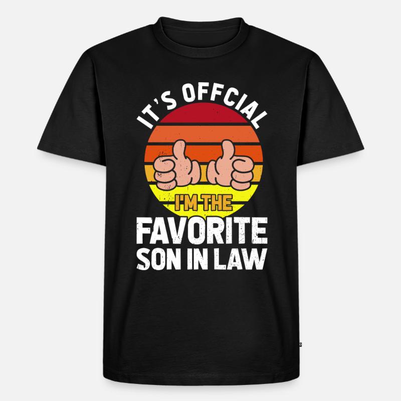Fils préféré : père, mère, belle-mère - T-shirt Premium bio Homme - noir