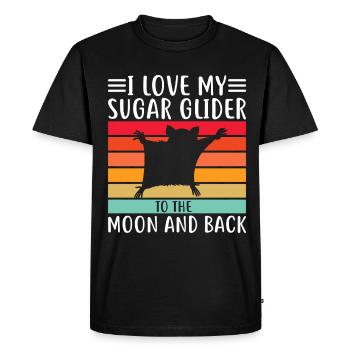 Sugar glider - Men's Premium Organic T-Shirt - black - Front - Nico (187cm)
