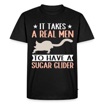 Sugar glider - Men's Premium Organic T-Shirt - black - Front - Nico (187cm)