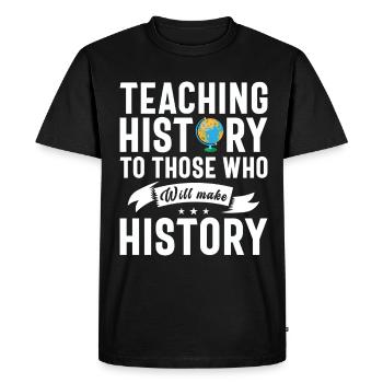 Appréciation du professeur d’histoire Cours d’histoire - T-shirt Premium bio Homme - noir - Devant - Nico (187cm)