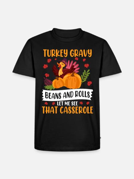 Trruthahn Thanksgiving Funny Design - Men's Premium Organic T-Shirt - black