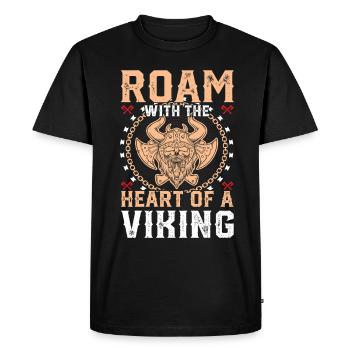 Viking Myth Odin Ravens Huginn - Men's Premium Organic T-Shirt - black - Front - Nico (187cm)