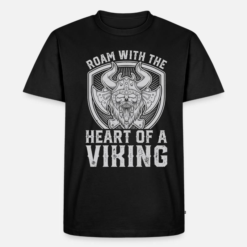 Wikinger Mythos Odin Ravens Huginn - Männer Premium Bio T-Shirt - Schwarz