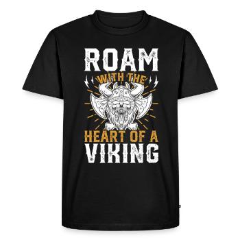 Viking Myth Odin Ravens Huginn - Men's Premium Organic T-Shirt - black - Front - Nico (187cm)