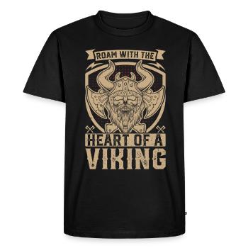 Viking Myth Odin Ravens Huginn - Men's Premium Organic T-Shirt - black - Front - Nico (187cm)