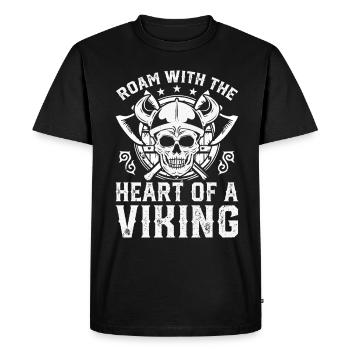 Viking Myth Odin Ravens Huginn - Men's Premium Organic T-Shirt - black - Front - Nico (187cm)