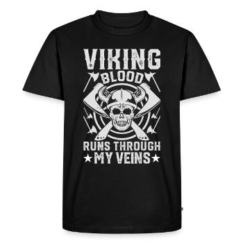 Viking Myth Odin Ravens Huginn - Men's Premium Organic T-Shirt - black - Front - Nico (187cm)