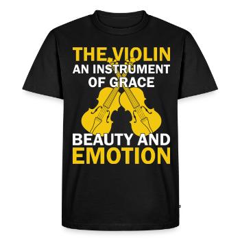 Violin Musicians, Violin Teachers, Violin Lovers - Men's Premium Organic T-Shirt - black - Front - Nico (187cm)