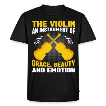Violin Musicians, Violin Teachers, Violin Lovers - Men's Premium Organic T-Shirt - black - Front - Nico (187cm)