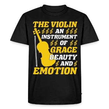 Violin Musicians, Violin Teachers, Violin Lovers - Men's Premium Organic T-Shirt - black - Front - Nico (187cm)