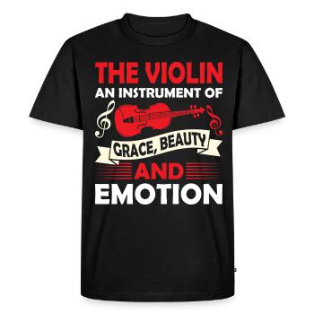 Violin Musicians, Violin Teachers, Violin Lovers - Men's Premium Organic T-Shirt - black - Front - Nico (187cm)
