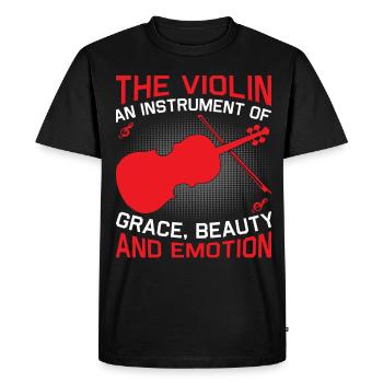 Violin Musicians, Violin Teachers, Violin Lovers - Men's Premium Organic T-Shirt - black - Front - Nico (187cm)