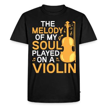 Violin Musicians, Violin Teachers, Violin Lovers - Men's Premium Organic T-Shirt - black - Front - Nico (187cm)
