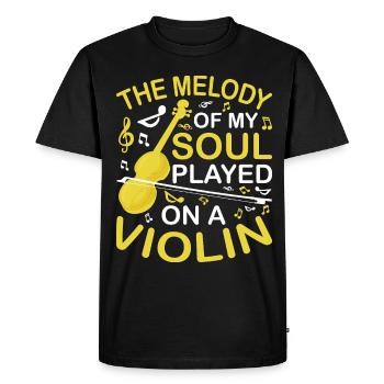 Violin Musicians, Violin Teachers, Violin Lovers - Men's Premium Organic T-Shirt - black - Front - Nico (187cm)