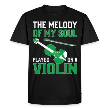 Violin Musicians, Violin Teachers, Violin Lovers - Men's Premium Organic T-Shirt - black - Front - Nico (187cm)