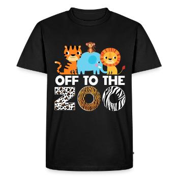 Zoo Animaux Safari Fête Zoo Safari Zoo Animal - T-shirt Premium bio Homme - noir - Devant - Nico (187cm)