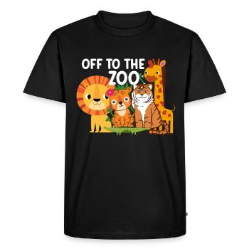 Zoo Animaux Safari Fête Zoo Safari Zoo Animal - T-shirt Premium bio Homme - noir - Devant - Nico (187cm)