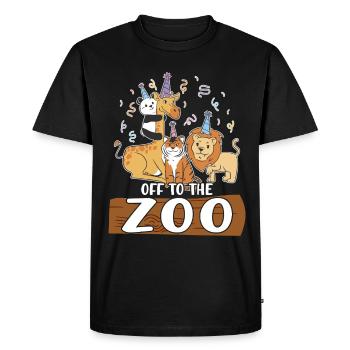 Zoo Animaux Safari Fête Zoo Safari Zoo Animal - T-shirt Premium bio Homme - noir - Devant - Nico (187cm)
