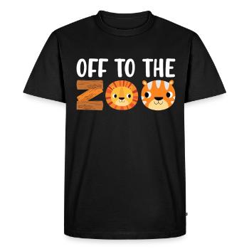 Zoo Animaux Safari Fête Zoo Safari Zoo Animal - T-shirt Premium bio Homme - noir - Devant - Nico (187cm)