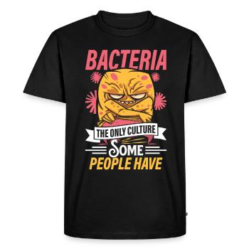 bacteria are the only culture that some people - Men's Premium Organic T-Shirt - black - Front - Nico (187cm)