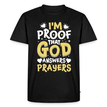 Dieu Jésus Pasteur Chrstian - T-shirt Premium bio Homme - noir - Devant - Nico (187cm)