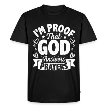 Dieu Jésus Pasteur Chrstian - T-shirt Premium bio Homme - noir - Devant - Nico (187cm)