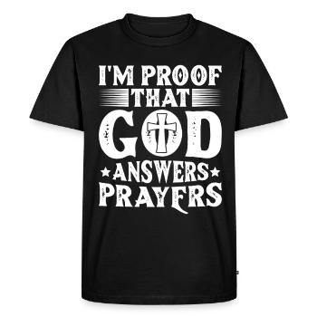 Dieu Jésus Pasteur Chrstian - T-shirt Premium bio Homme - noir - Devant - Nico (187cm)