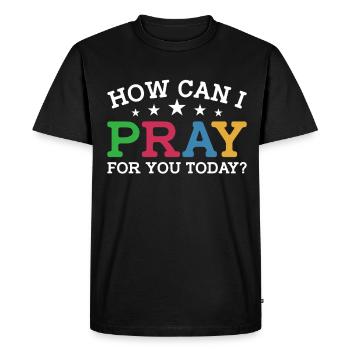 Dieu Jésus Pasteur Chrstian - T-shirt Premium bio Homme - noir - Devant - Nico (187cm)