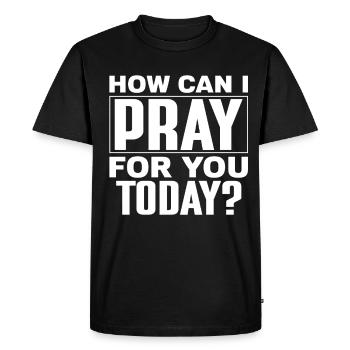 Dieu Jésus Pasteur Chrstian - T-shirt Premium bio Homme - noir - Devant - Nico (187cm)