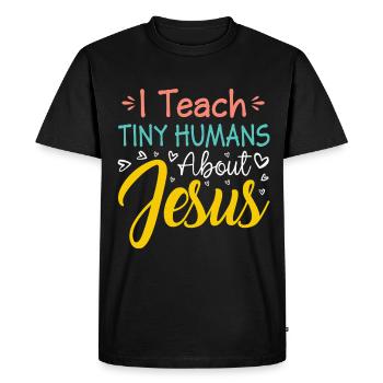 Dieu Jésus Pasteur Chrstian - T-shirt Premium bio Homme - noir - Devant - Nico (187cm)