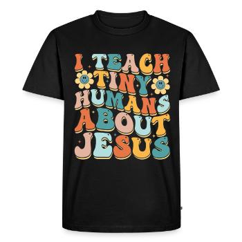 Dieu Jésus Pasteur Chrstian - T-shirt Premium bio Homme - noir - Devant - Nico (187cm)