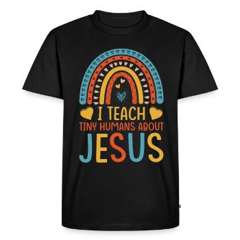 Dieu Jésus Pasteur Chrstian - T-shirt Premium bio Homme - noir - Devant - Nico (187cm)