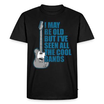 Je suis peut-être vieux, mais j’ai tout le cool - T-shirt Premium bio Homme - noir - Devant - Nico (187cm)