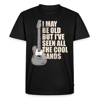 Je suis peut-être vieux, mais j’ai tout le cool - T-shirt Premium bio Homme - noir - Devant - Nico (187cm)