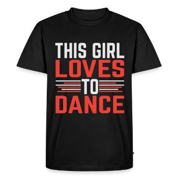 Juste une fille qui aime le hip-hop - T-shirt Premium bio Homme - noir - Devant - Nico (187cm)