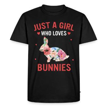 Lapin lapin animal de compagnie lapin - T-shirt Premium bio Homme - noir - Devant - Nico (187cm)